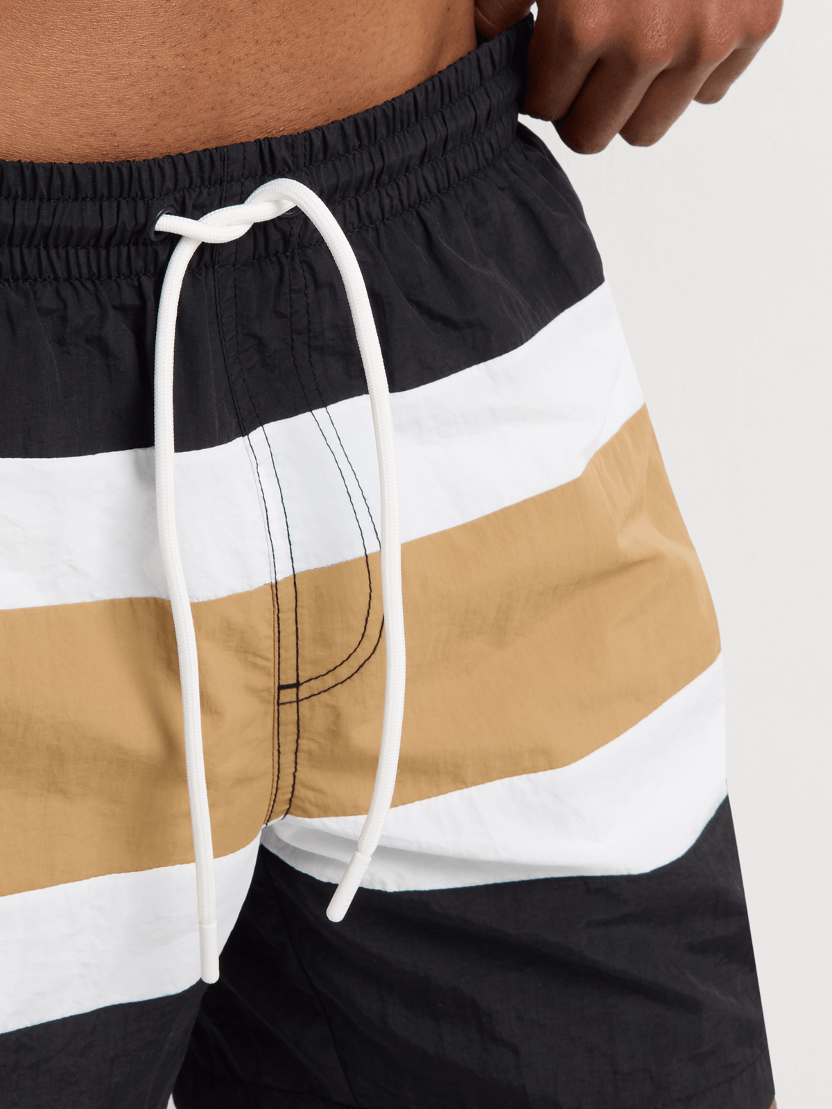 Calções Authentic™ de 3 Cores Camel/Preto/Branco