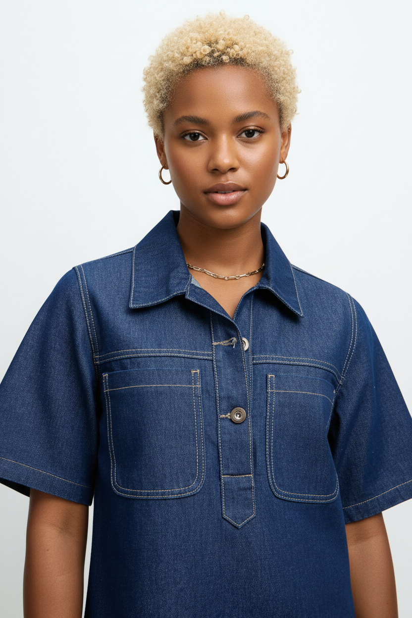 Moz Authentic™ - Vestido Túnica de Jeans