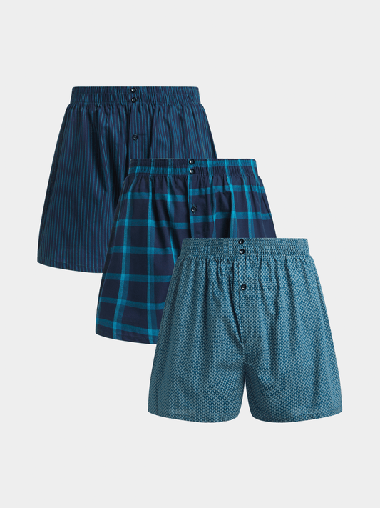 Moz Authentic™ - Conjunto de 3 JT Boxers Masculinos