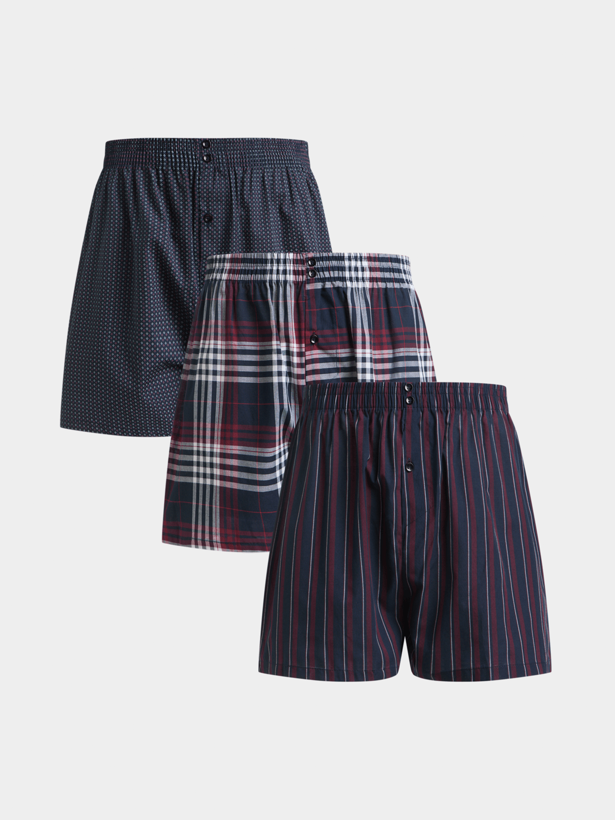 Moz Authentic™ - Conjunto de 3 JT Boxers Masculinos